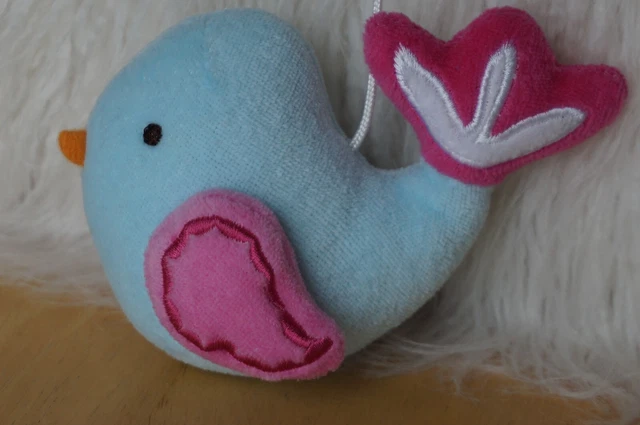 BABY Mobile CRIB Dangle Plush CIRCO Blue Pink Bird Match Security Blanket Lovey