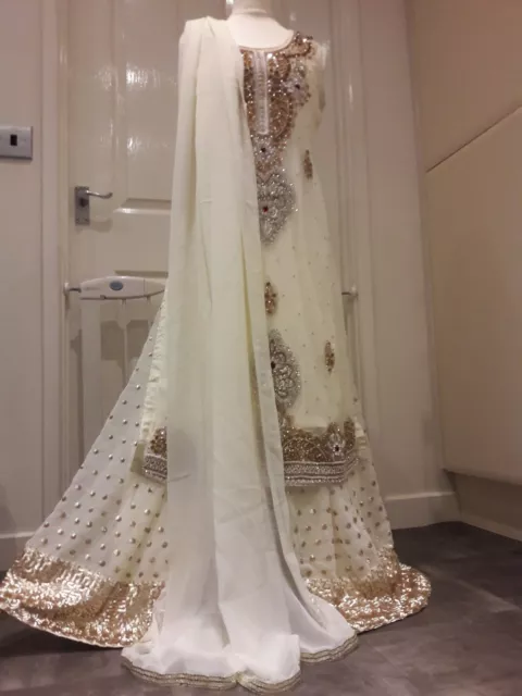 Reduce Indian Pakistani/wedding/bridal/aisian party sharara/garara dress suit
