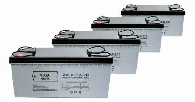 5 Stück 12V 230Ah AGM GEL Batterie Akku C100 für PV Anlagen 0% MwSt