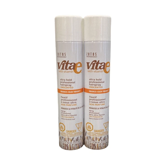 (Lot of 2) Lamaur Vita E Ultra Hold Professional Hairspray, Unscented, Zotos