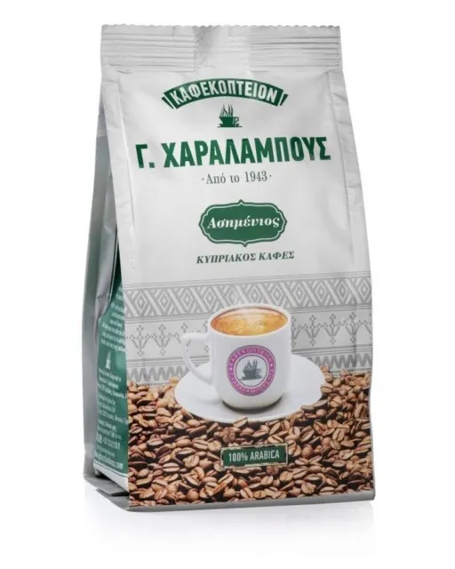 Tradizionale Cipro Greco Charalambous Argento Mocca Terra Caffè -1 Confezione Di