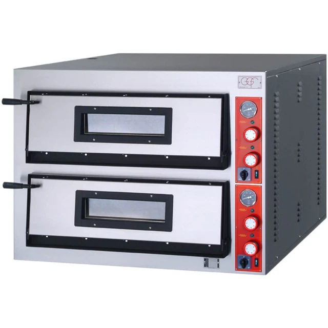 Gastro Pizzaofen Backofen 2 Kammer Pizzabackofen elektrisch 12 kW 1010x850x750mm