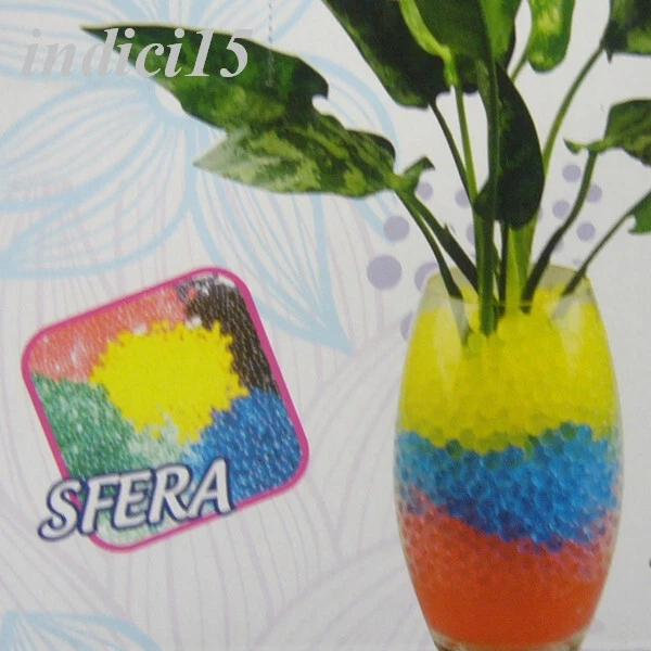 Palline in Gel idratante Bio Fiori Piante Magic Perl 8 buste 10g colori assortit