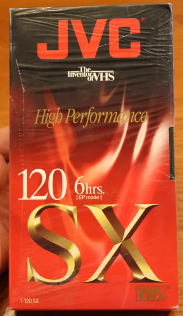 JVC VHS SX High Performance 120 Blank Videotape New and Sealed FREE SHIP