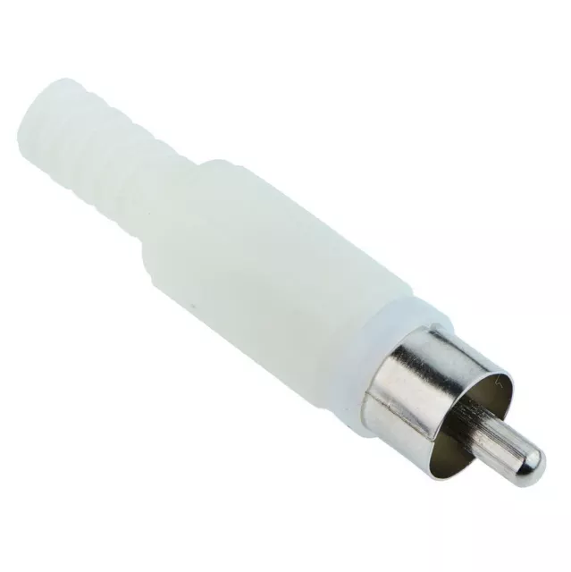 10 x White RCA Phono Plug Connector