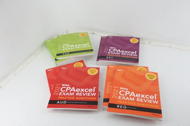 Wiley CPAexcel Exam Review 2021 Study Guide Question Pack Complete Set Multi
