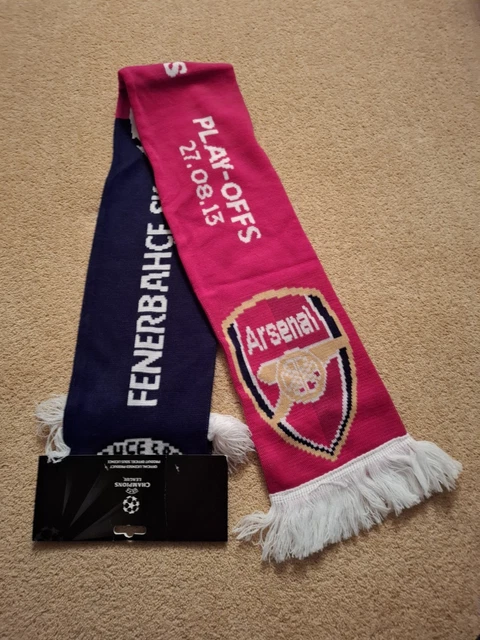 Echarpe de football vintage RC Lens - Arsenal saison 1998-1999