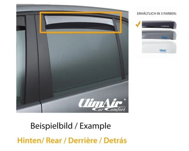 Deflettore ClimAir nero vano finestra per Opel Crossland X /