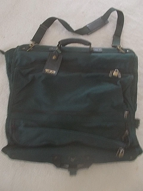 Tumi Green Ballistic Nylon Garment Suit Bag w Strap Luggage Bi-Fold 3