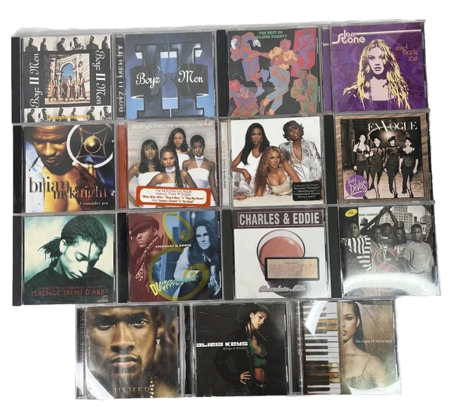 90S 00S R&B Lot Of 15 CDs Boyz II Men Alicia Keys En Vogue Usher ...