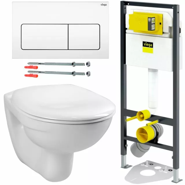 Viega Set Prevista Dry WC-Element mit Life 5 Platte u. Vitra Norm WC u.WC-Sitz