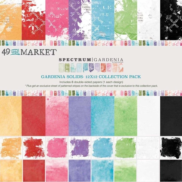 49 & Market Spectrum Gardenia Solids Paquete de colección 12x12