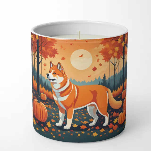 Akita Fall Pumpkin Spice Scent 10 oz Decorative Soy Candle DAC1004CDL