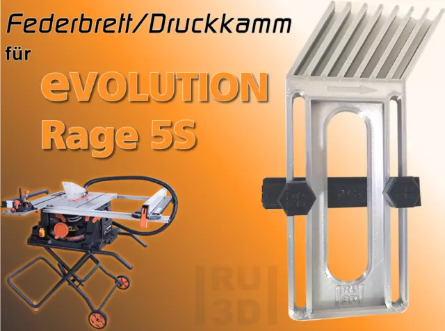 Federbrett Druckkamm für Evolution Rage 5S  Tischkreissäge, FeatherBoard