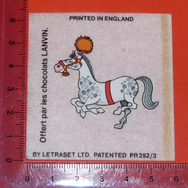 1977 Lanvin Chocolate Decal Decal For Circorama Circus Letterset