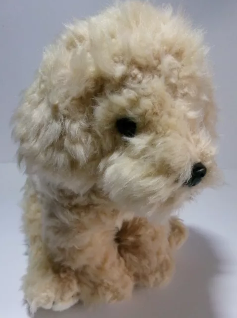 Super Cute Cream Gold Dog Plush Toy 12" Realsitic Dog Plush Labradoodle Cockapoo