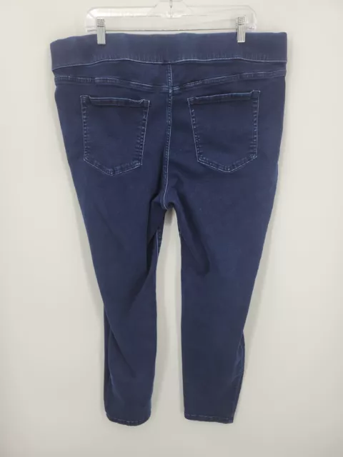 Lane Bryant Jeans Womens 20 Dark Wash Pull On Stretch High Rise Denim Pants 2