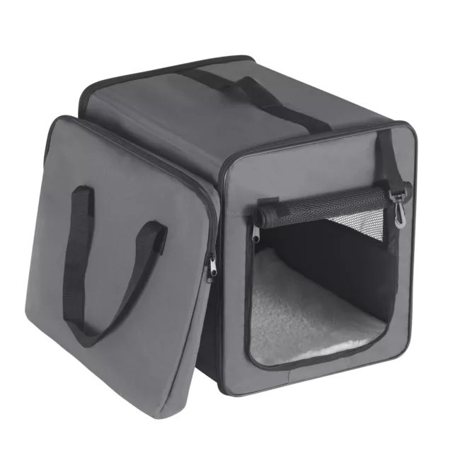 Hundebox S- XXXL Hundetransportbox Auto Transportbox faltbar Hundetasche Grau