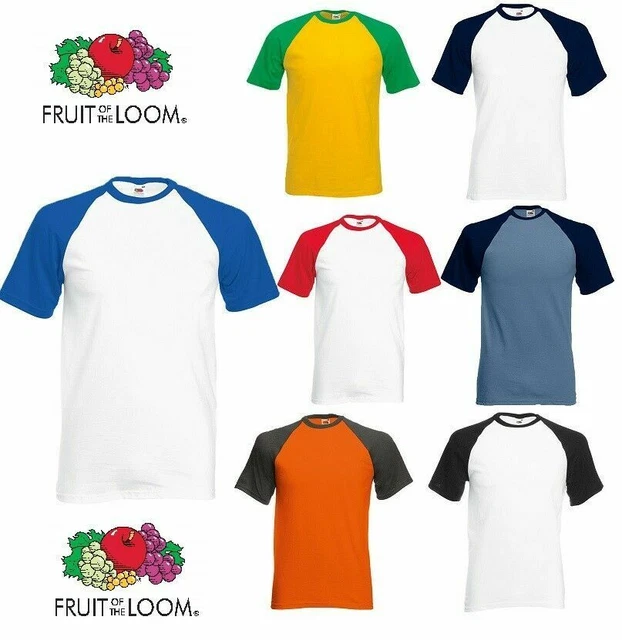 Fruit of the Loom T-Shirt Valueweight Baseball T TShirt Shirt S - 3XL ++WOW!!++