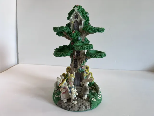 Easter Cottontale Collection Village Church Tree House Decorative Egg Holder