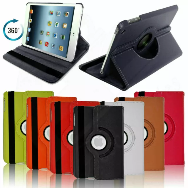 360 Smart Leather Rotating Case Cover For Galaxy Tab A9+ 11",A9,A8 10.5",A7 10.4 3