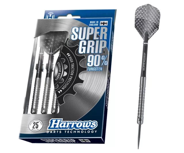 Harrows Supergrip 90% Tungsten Steel Tip Darts