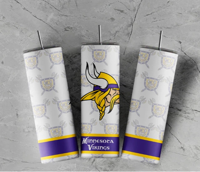 Minnestoa Vikings 20 oz hot cold Tumbler Double Walled Game Day