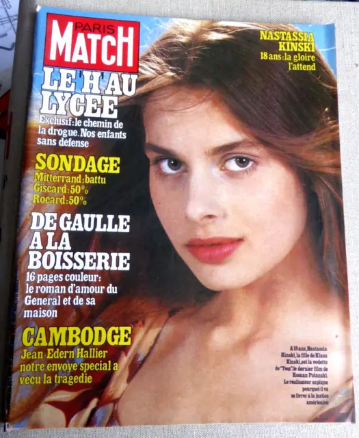 Magazine Paris Match Nastassia Kinski/De Gaulle A La Boisserie/Cambodge Nov 1979