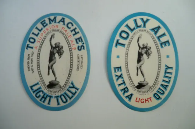 Mint Pair Of Tollemache's  Light Ale  Brewery Paper Labels