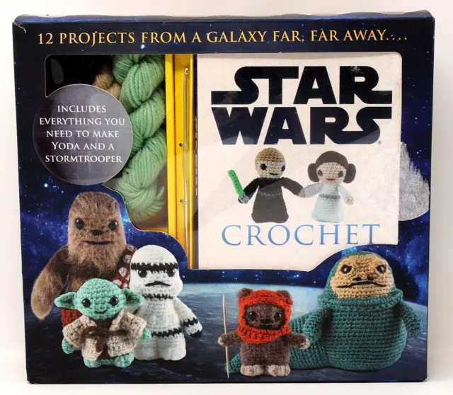 STAR WARS Crochet Kit, Stormtrooper & Yoda Complete Kit & Instructions NEW