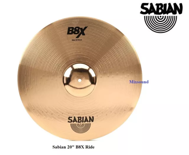 SABIAN B8X RIDE 20"  Piatto in bronzo da 20 per batteria 51cm B8 X - NUOVO