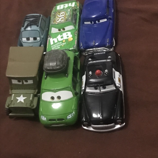 lot de  6 voitures cars disney pixar metal