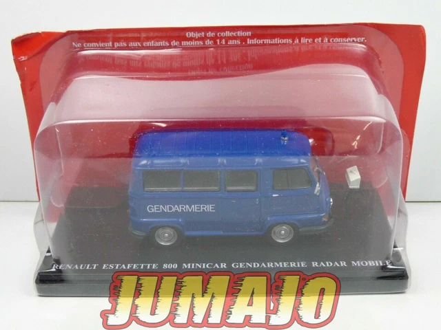 lot 2 Gendarmerie UTR11+R4L57 RENAULT 1/43 Estafette 800 Minicar + 4L 3