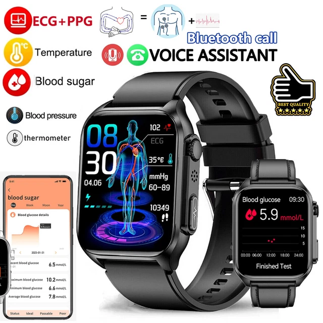 SMART WATCH ECG+PPG PPT Heart Rate Blood Glucose Blood Pressure Fitness