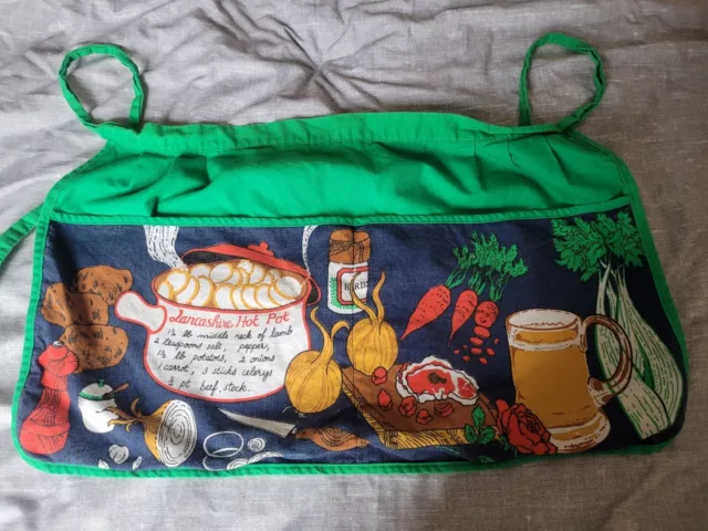Vintage Marks And Spencer Chef's Pinny Or Apron. Lancashire Hot Pot Recipe.