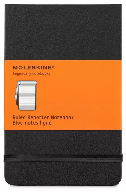 NEW/RRP$34.99 MOLESKINE Pocket Black Hard Cover Ruled Classic Reporter Notebook