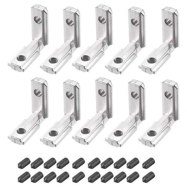 10 Pcs L-Shape Corner Connector  Aluminum Extrusion Profile