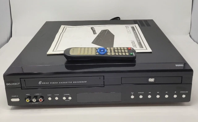 VCR VHS DVD Dual Combo GO VIDEO Player With Remote ,  TESTED ***READ DESCRIPTION