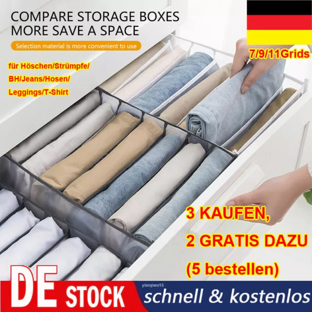 7/9Grids Aufbewahrungsboxen Schubladen Organizer Kleiderteiler Faltbare Box DHL