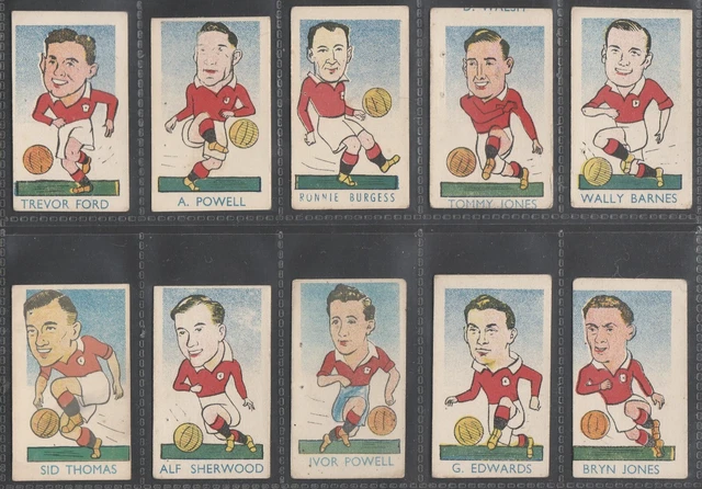 10 x Kiddy's Favourites Popular Footballers WELSH INTERNATIONAL Players  Iss1948