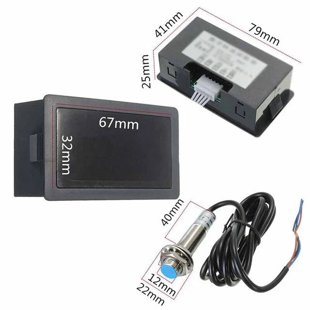 Contagiri LED contagiri digitale 79 x 42 x 25 mm interruttore di prossimità