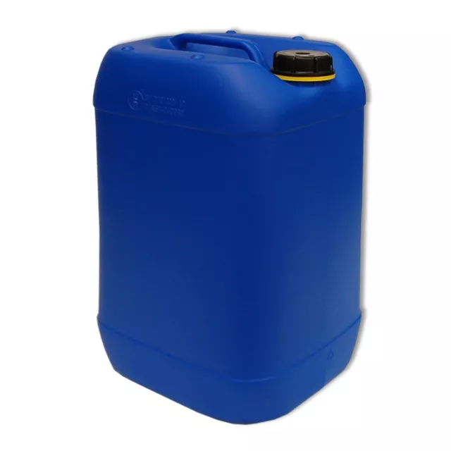 Bidon plastique 25 L, DIN 61 Bleu, HDPE alimentaire fabriq. en Allemagne (22248)