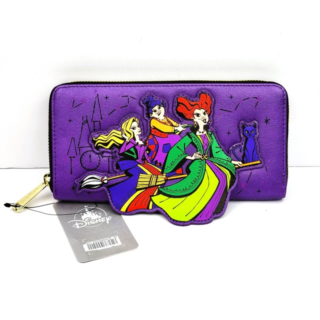 LOUNGEFLY DISNEY PARKS Hocus Pocus Sanderson Sisters and Binx Zip