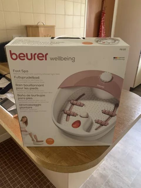 Beurer FB20 Foot Spa | Vibration and Bubble Massage Functions. Reflexology Zone