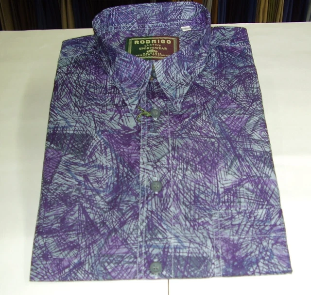 Camicia Estiva uomo manica corta fantasia misure disponibili Rodrigo Nuova ampia