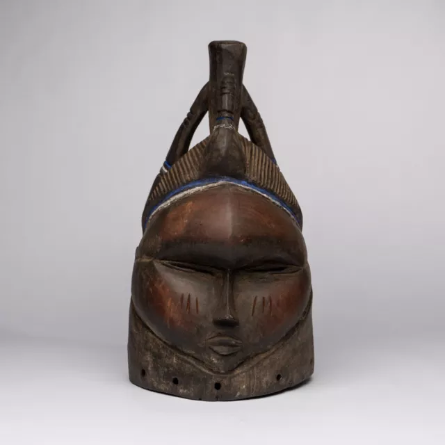 D331 - Casque Mende Ancien, Art Tribal Premier Africain ,Sierra Léone