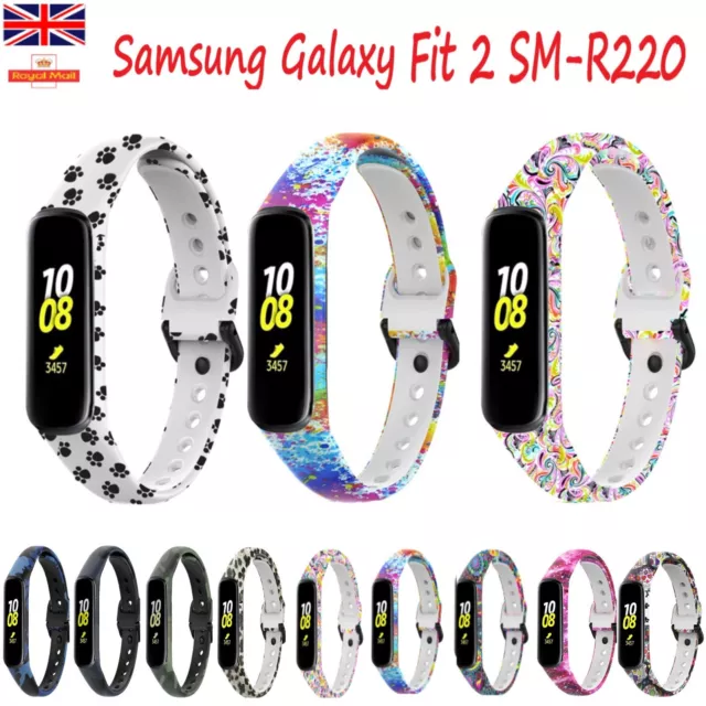 For Samsung Galaxy Fit 2 SM-R220 Replacement Strap Silicone Watch Band Wristband