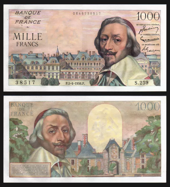 Billet France - 1000F Richelieu - 05.04.56 - S 259 - SUP+ - Fay : 42.20