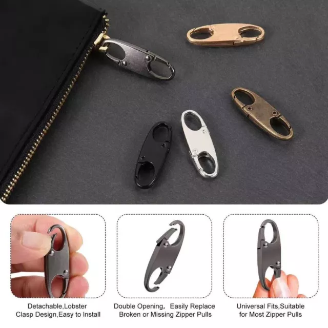 Portable Zipper Lock Clip Silver S-Shaped Anti Theft Clips  Luggage Bag Parts