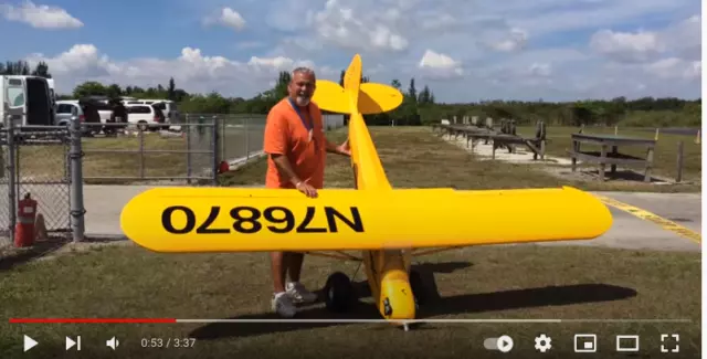 1/3 Scale Piper Cub, 12ft Giant Scale RC Airplane Printed Plans